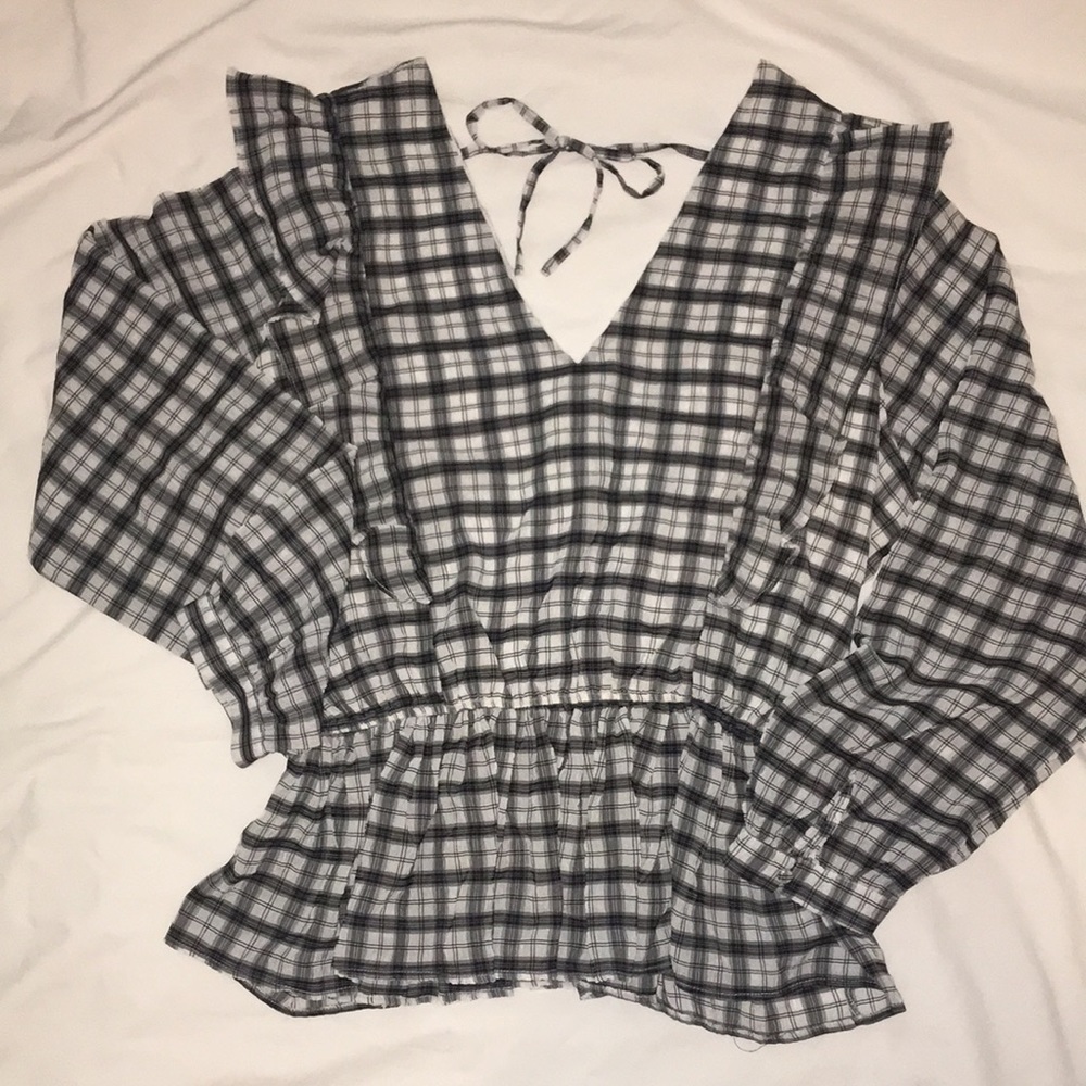 Arula A Beautiful Soul Peasant Cinch Waist Top 1X